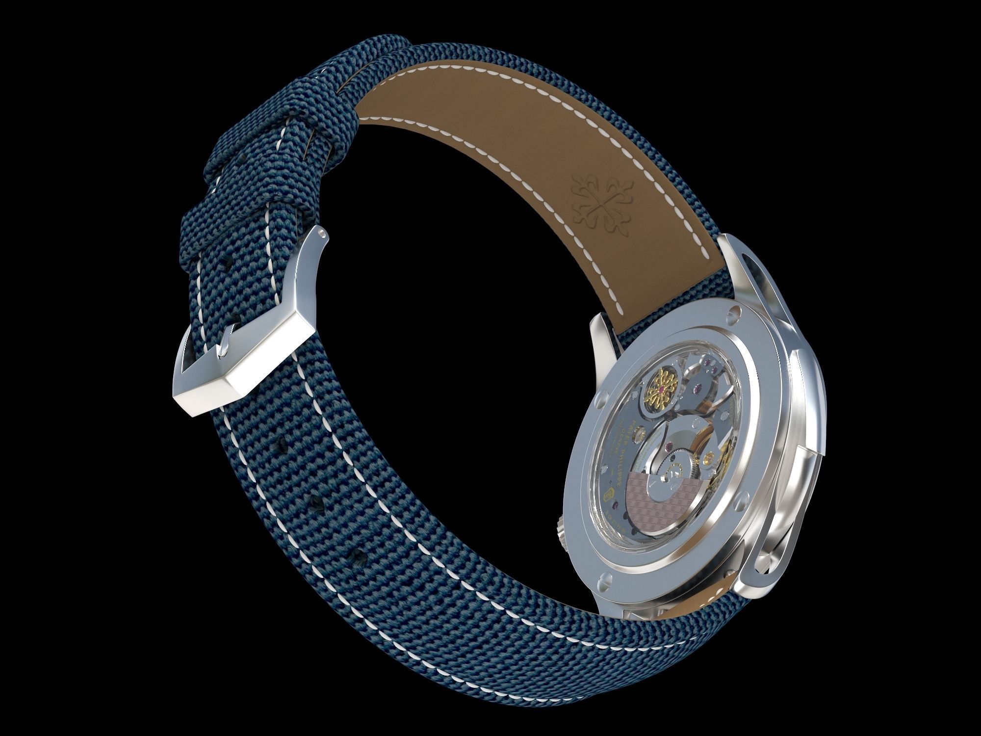 Patek Philippe Titanium 5208T-010 3D model_12