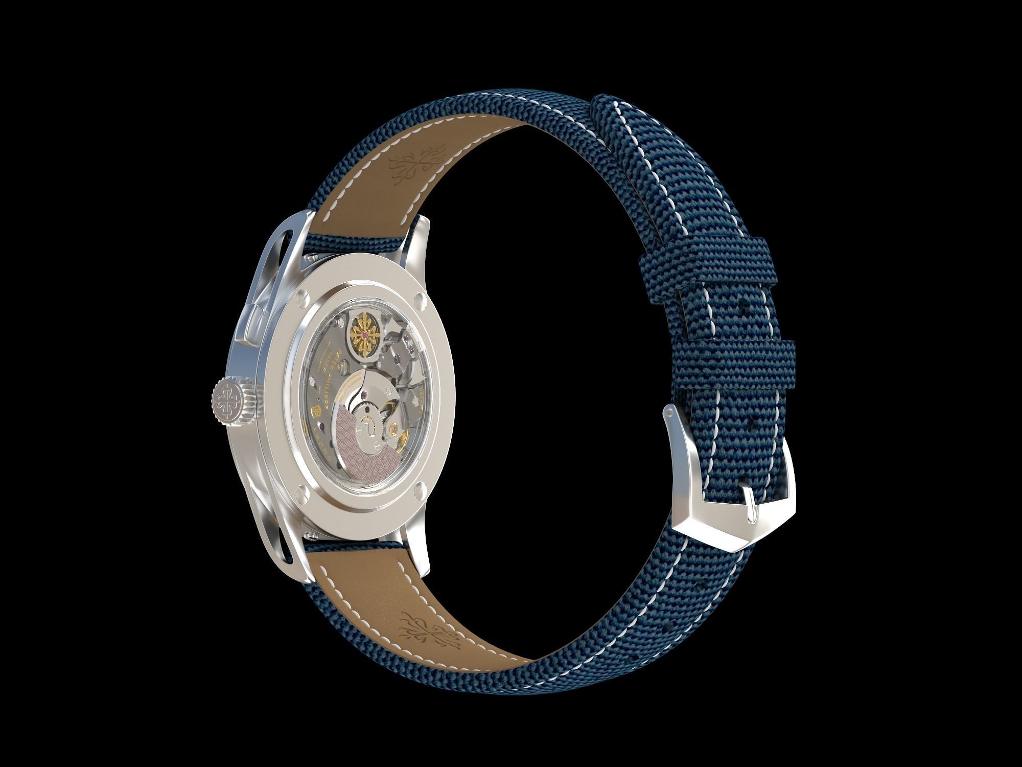 Patek Philippe Titanium 5208T-010 3D model_4