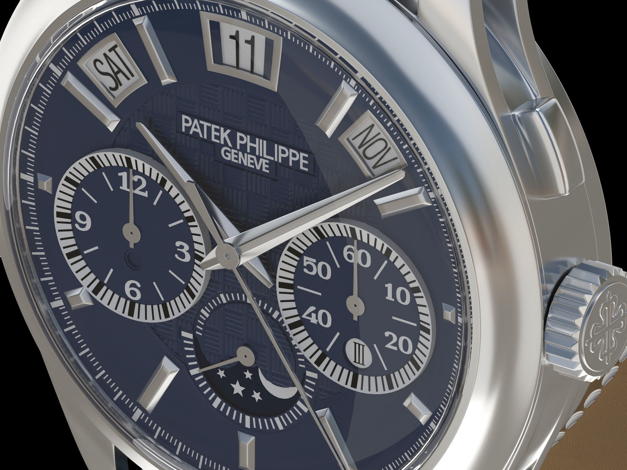 Patek Philippe Titanium 5208T-010 3D model_14