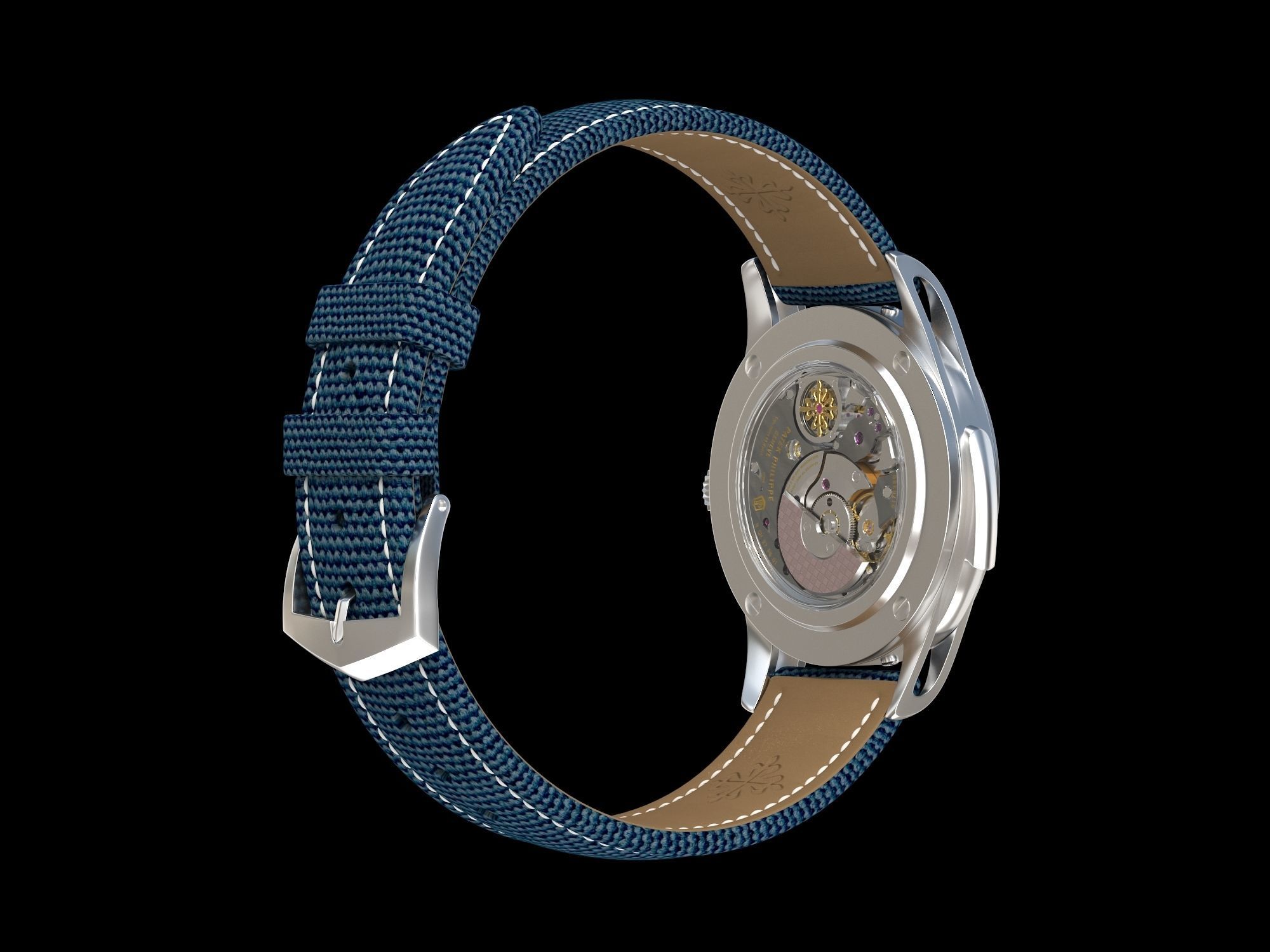 Patek Philippe Titanium 5208T-010 3D model_6