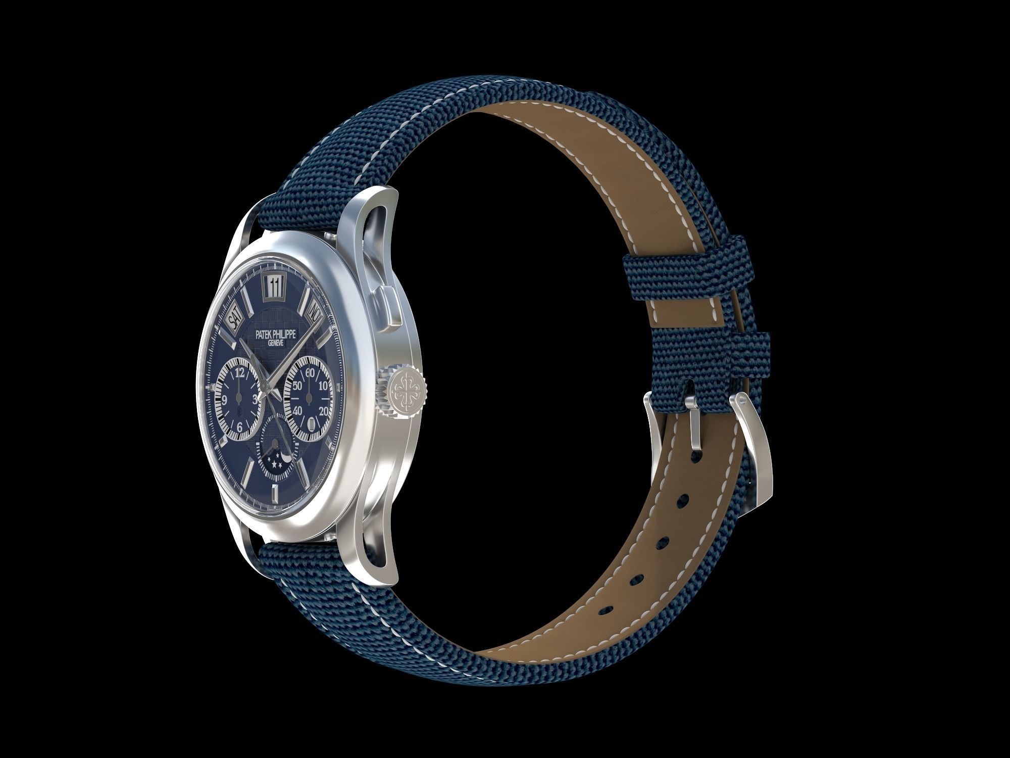 Patek Philippe Titanium 5208T-010 3D model_2