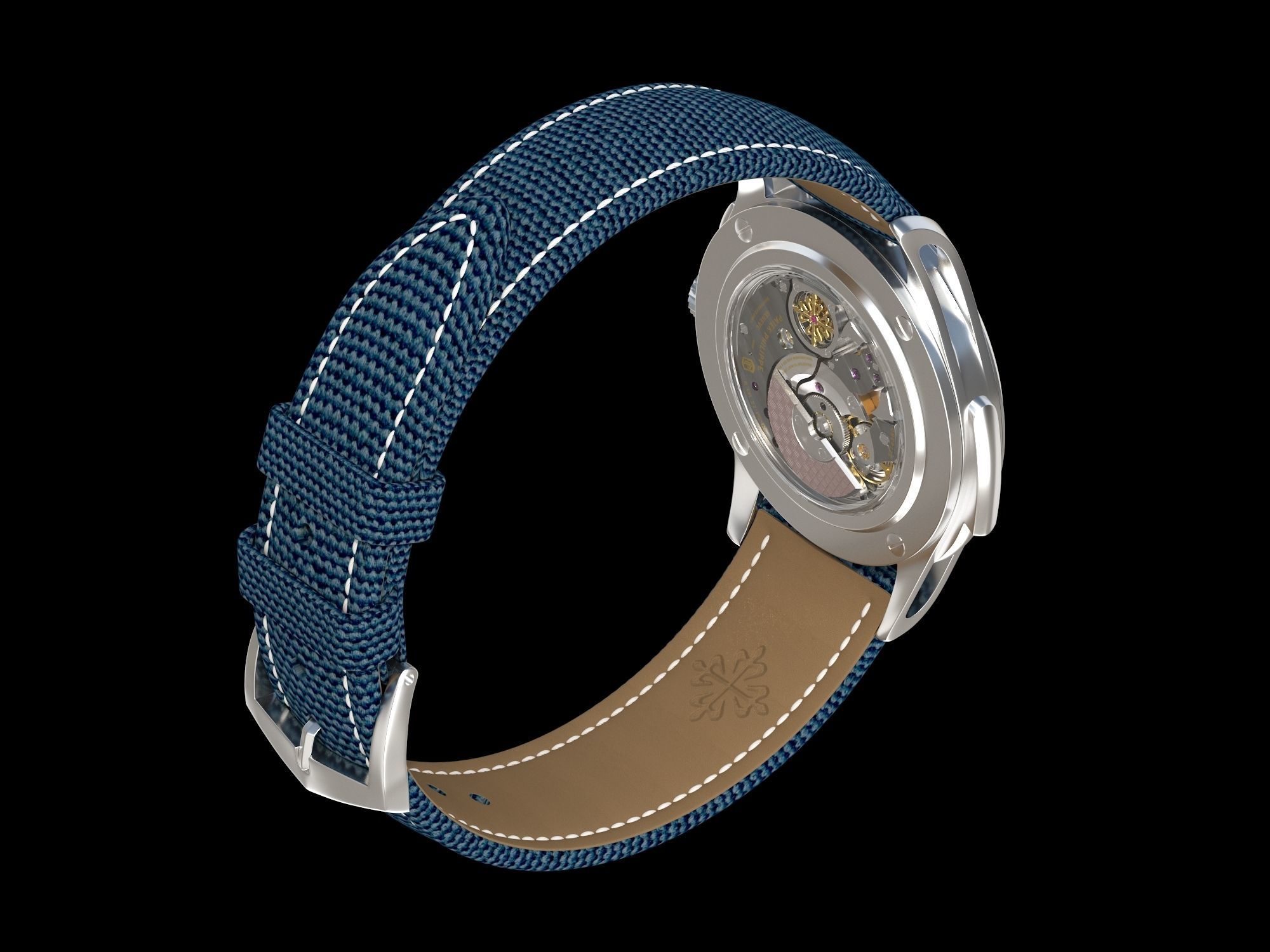 Patek Philippe Titanium 5208T-010 3D model_10