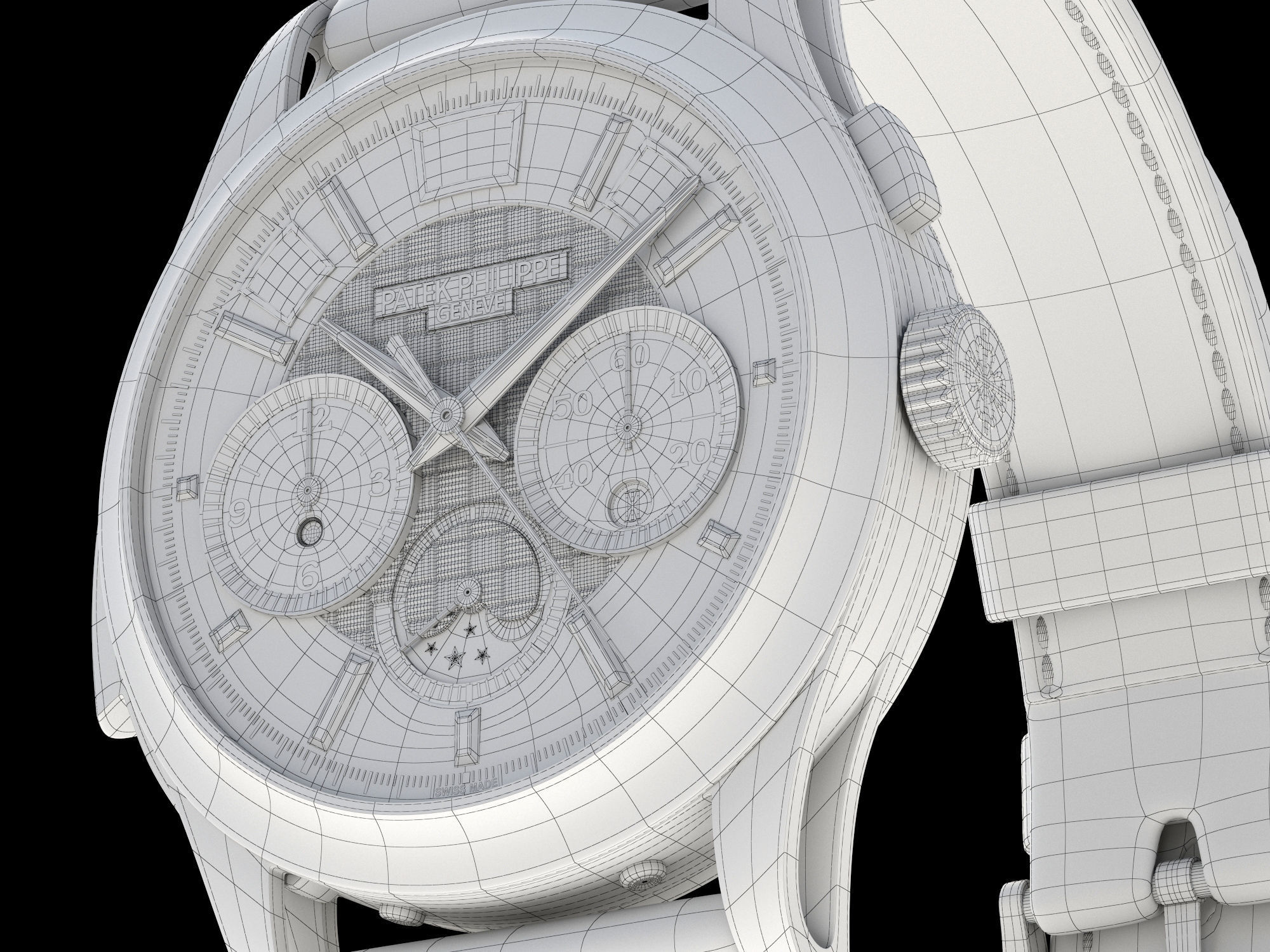 Patek Philippe Titanium 5208T-010 3D model_16