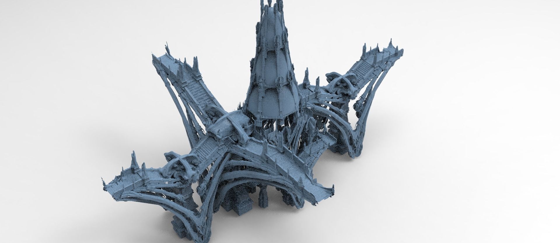 Art deco Fantasy maze Tower city  3D model_1