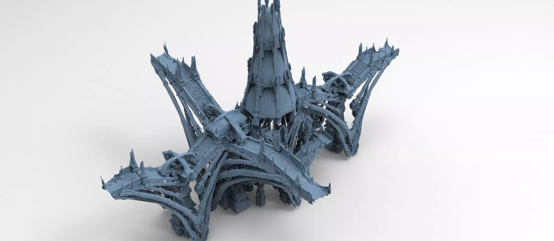 Art deco Fantasy maze Tower city  3D model_0