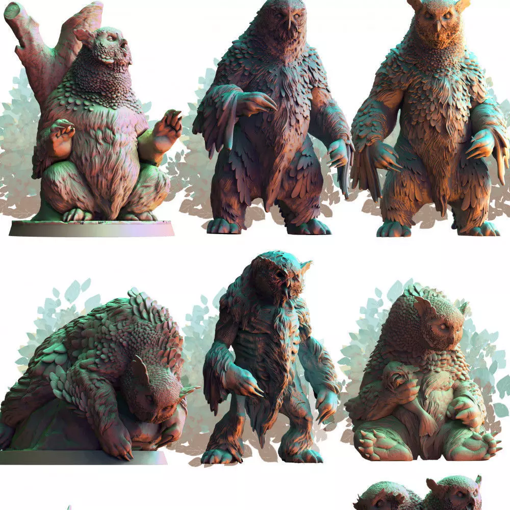 Owl Beast Collection 3D print model_0