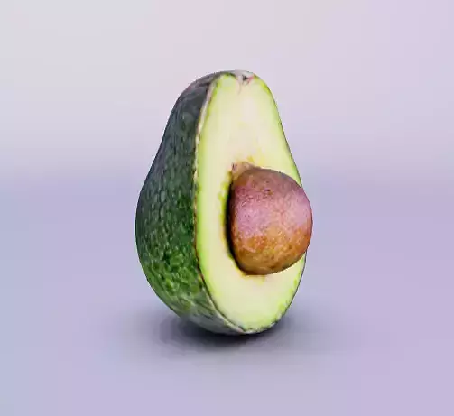 Half avocado fruit
