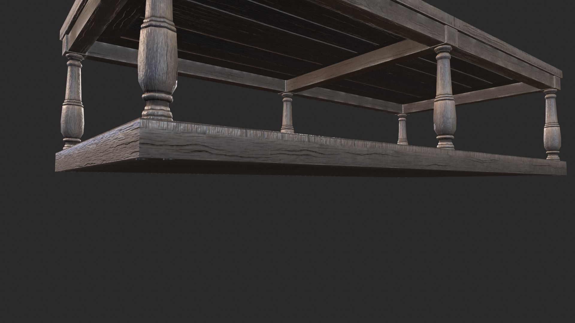 Coffee Table Low-poly 3D model_2