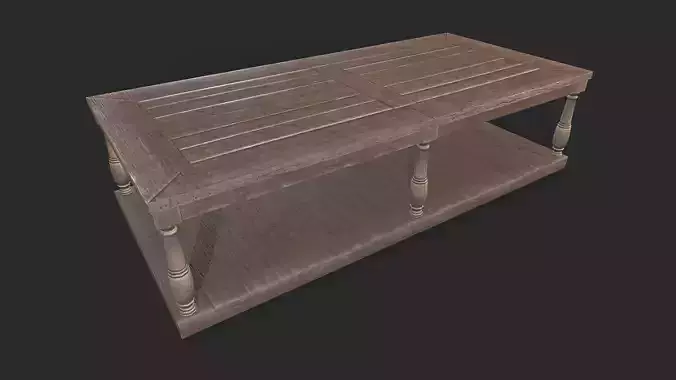 Coffee Table Low-poly 3D model