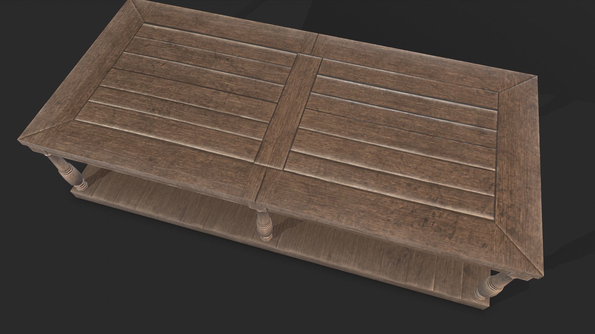 Coffee Table Low-poly 3D model_10