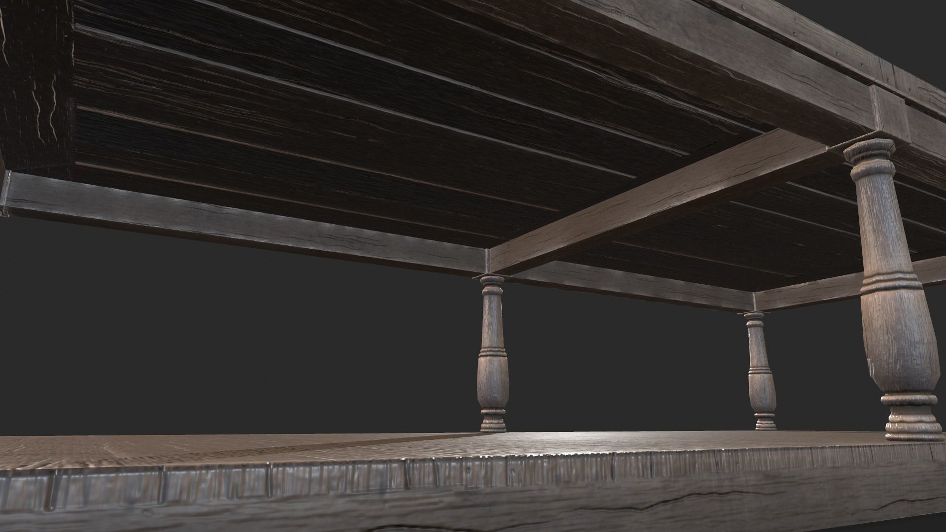 Coffee Table Low-poly 3D model_4