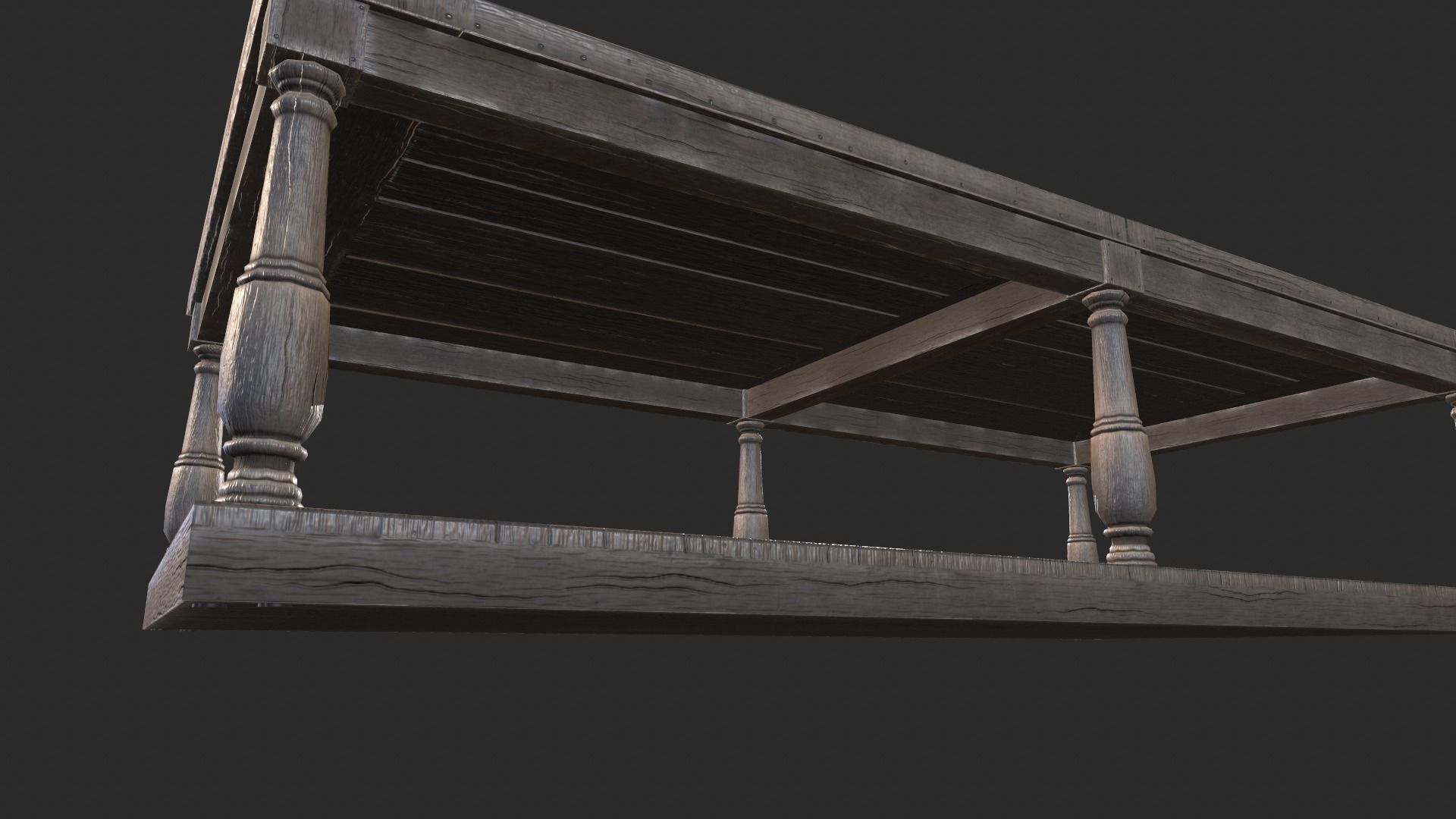 Coffee Table Low-poly 3D model_3