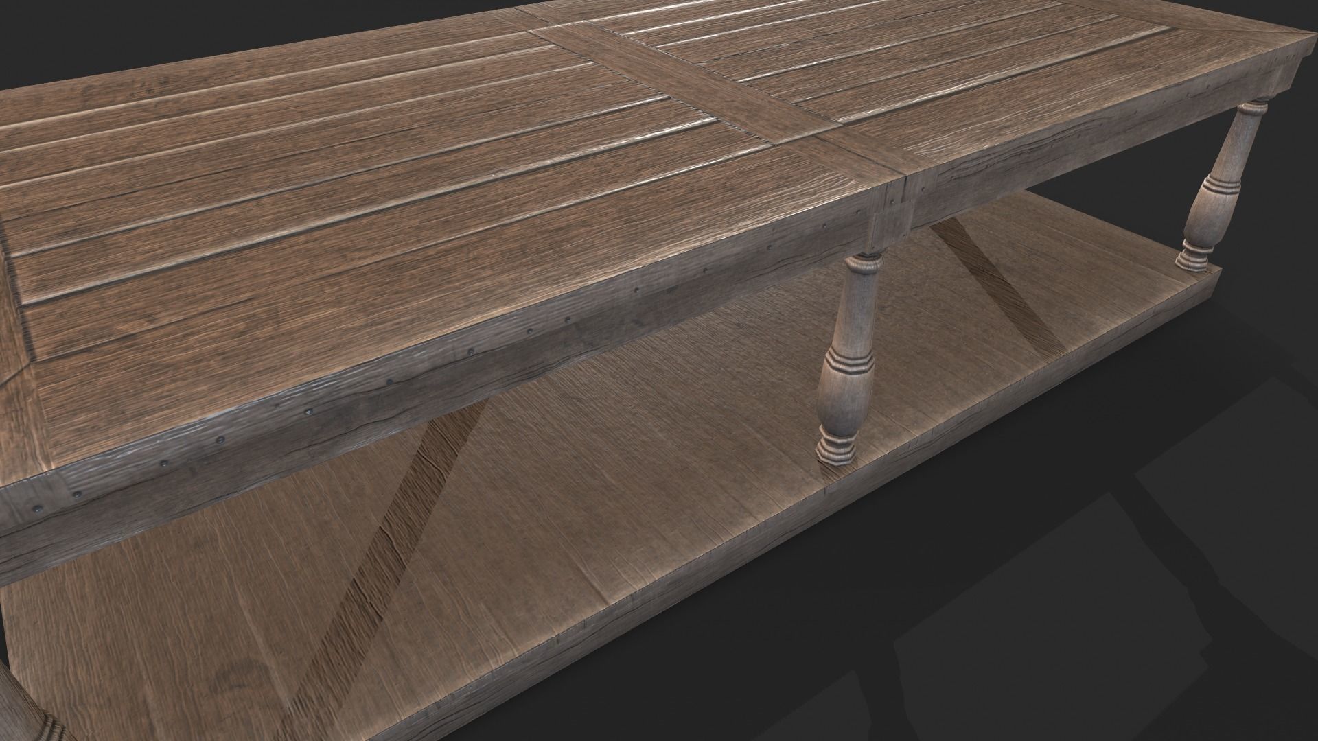 Coffee Table Low-poly 3D model_13