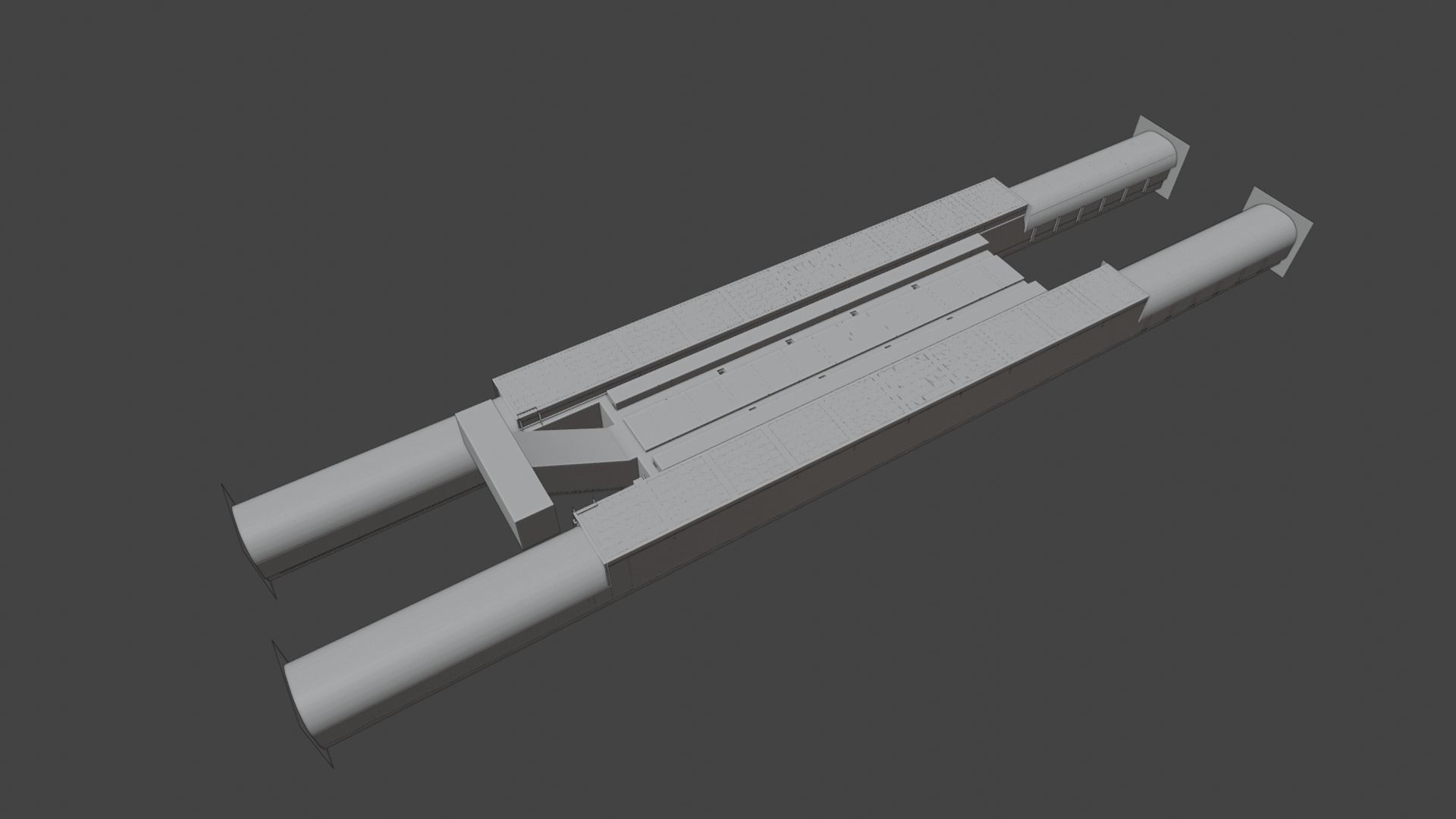 NYC Style Subway Platform Low-poly 3D model_21