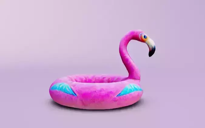 Inflatable flamingo pool floatie