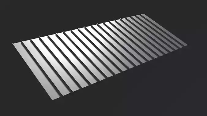 Metal sheet roofing 2402 3D model