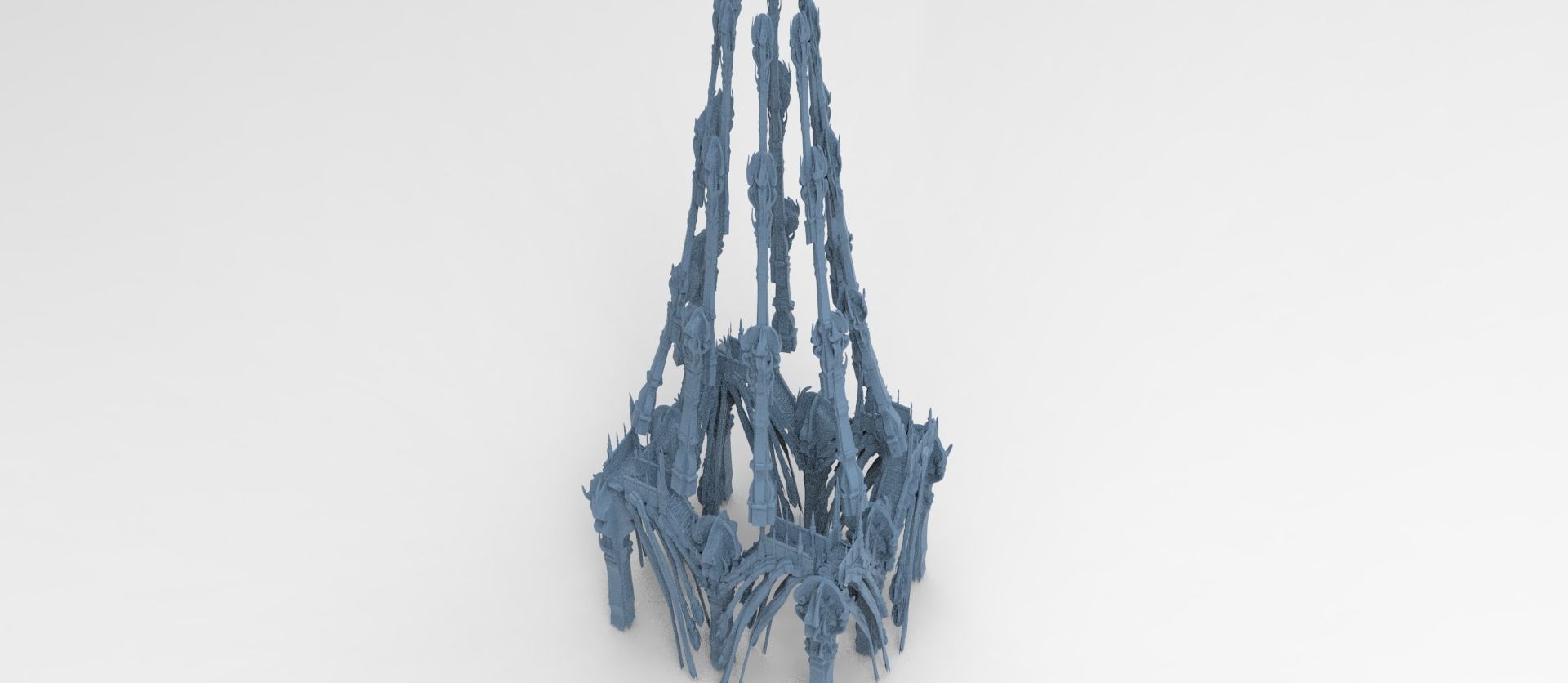 Iron Keep tower skeleton 3D model_1