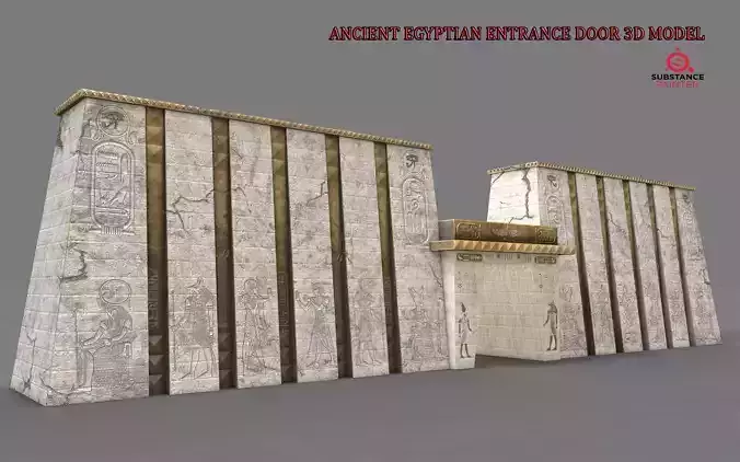  ANCIENT EGYPTIAN ENTRANCE DOOR 3D MODEL