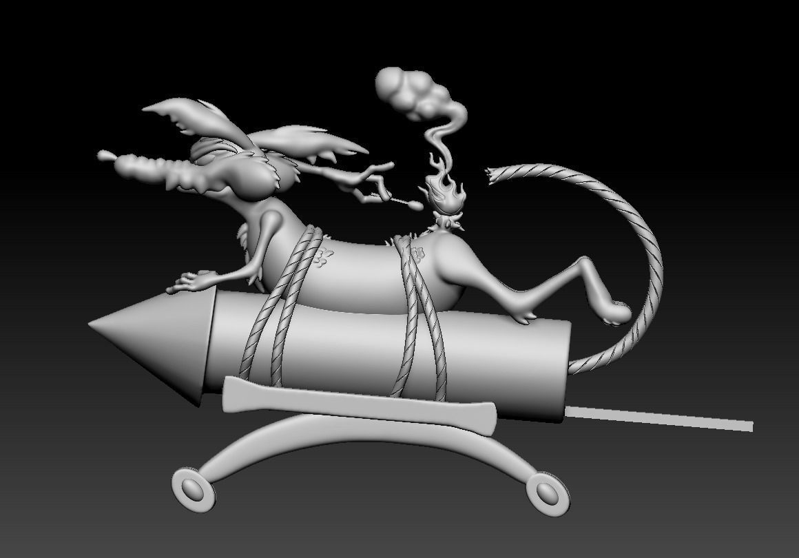 WILE E COYOTE ACME ROCKET 3D print model_21