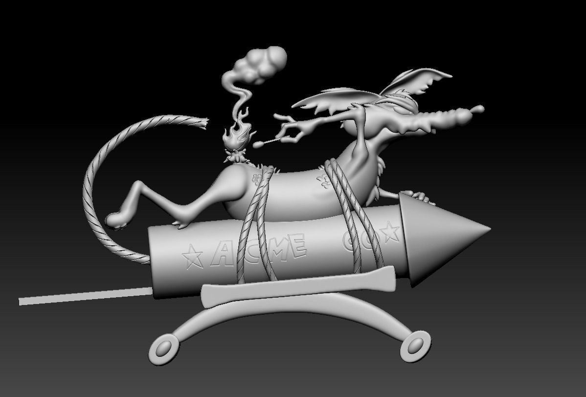 WILE E COYOTE ACME ROCKET 3D print model_19