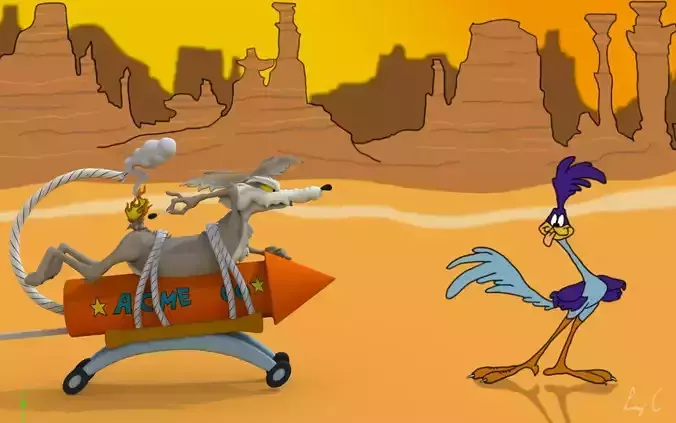 WILE E COYOTE ACME ROCKET 3D print model