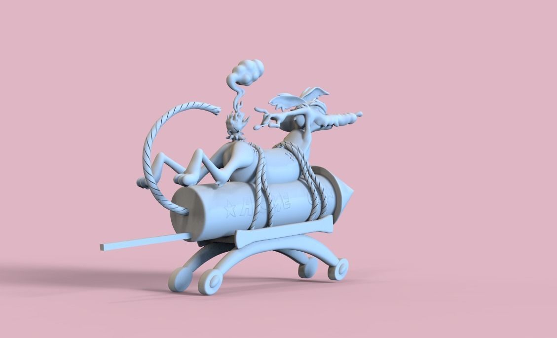 WILE E COYOTE ACME ROCKET 3D print model_14