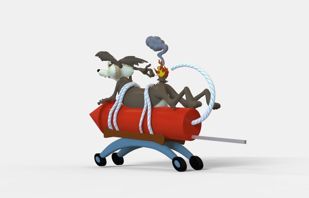 WILE E COYOTE ACME ROCKET 3D print model_7
