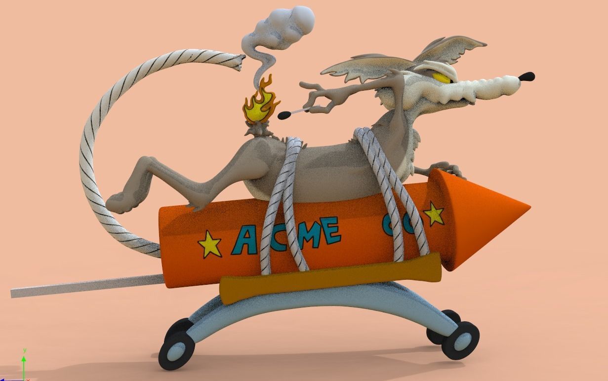 WILE E COYOTE ACME ROCKET 3D print model_1