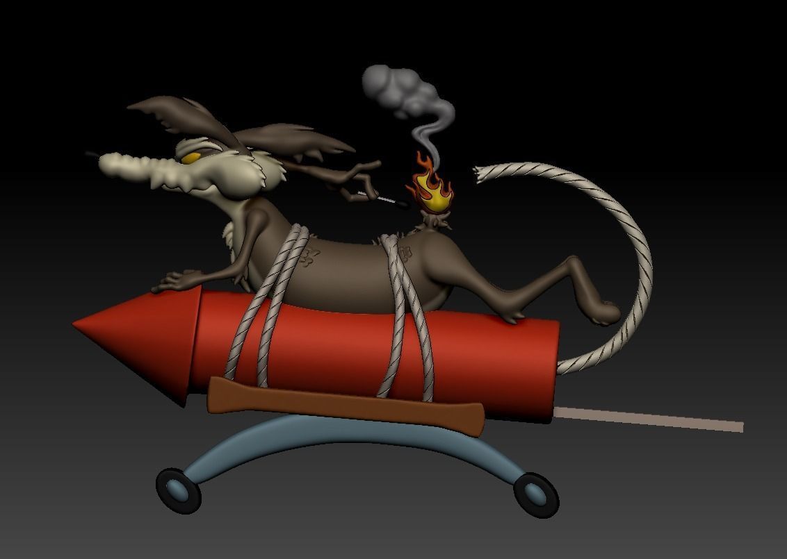 WILE E COYOTE ACME ROCKET 3D print model_17