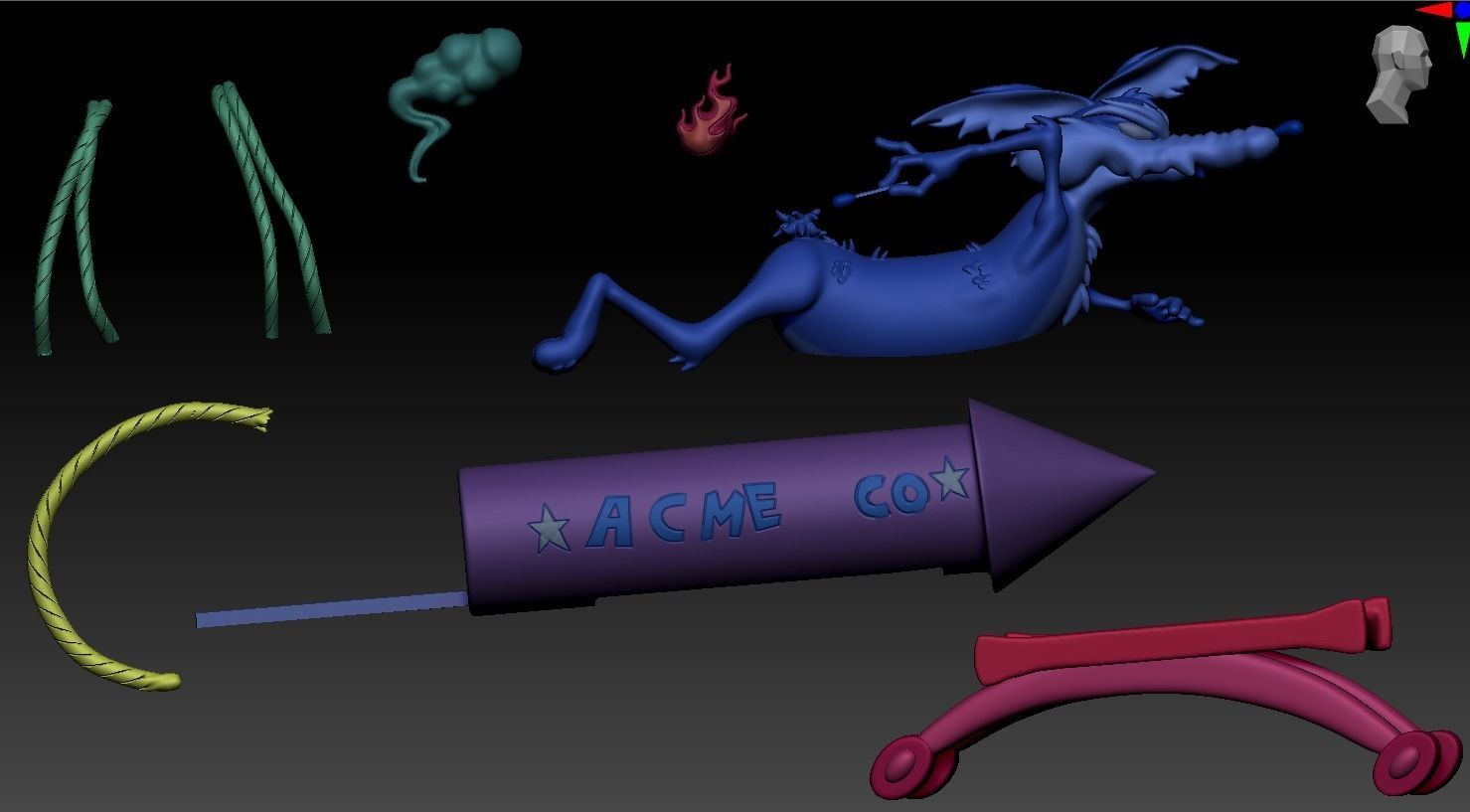 WILE E COYOTE ACME ROCKET 3D print model_23