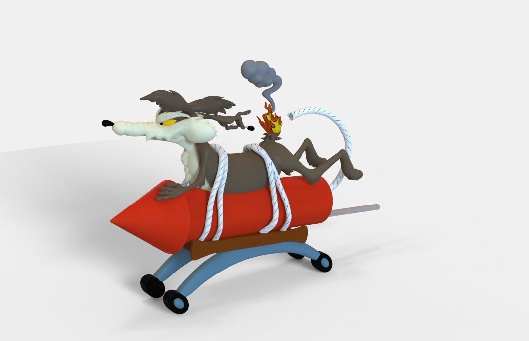 WILE E COYOTE ACME ROCKET 3D print model_6