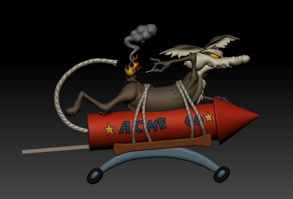 WILE E COYOTE ACME ROCKET 3D print model_15