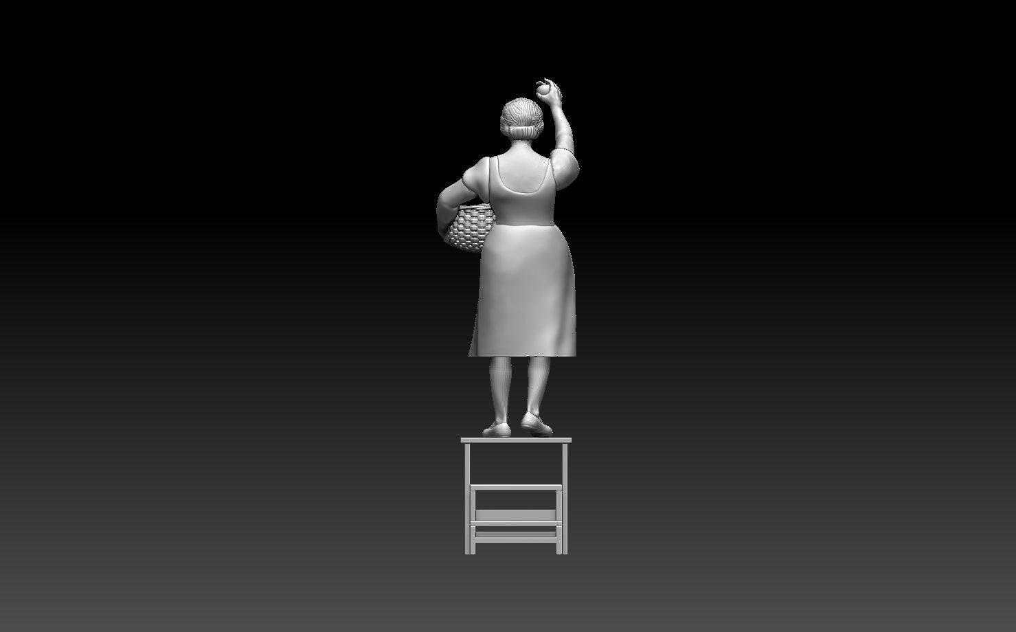 gardener woman 3D print model_19