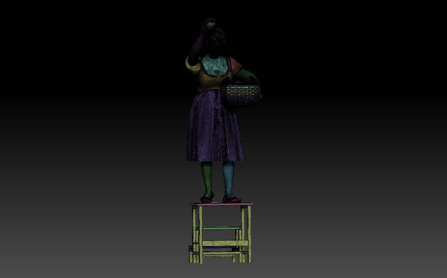 gardener woman 3D print model_20