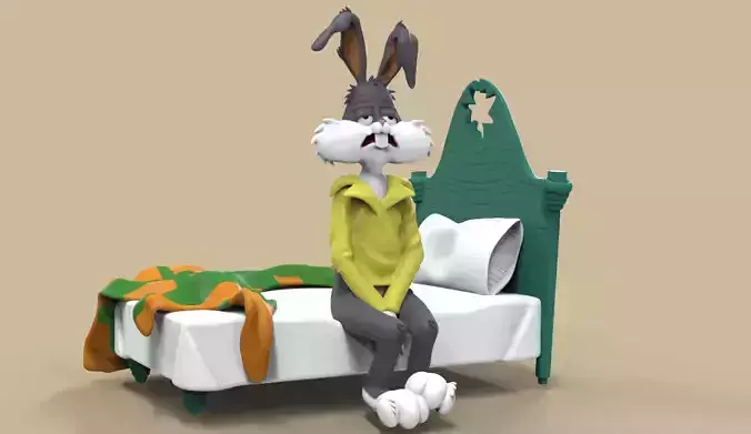 BUGS BUNNY TIRED MEME -PARTS AND COMPLETE- 3D print model