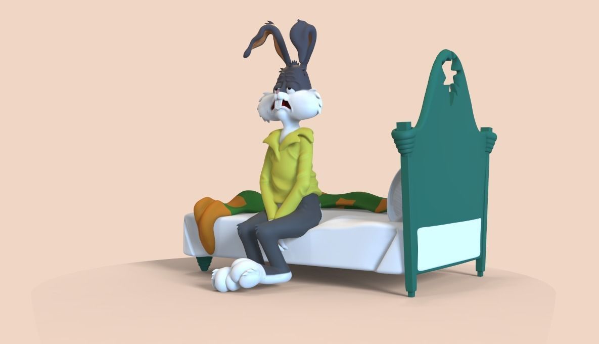 BUGS BUNNY TIRED MEME -PARTS AND COMPLETE- 3D print model_9