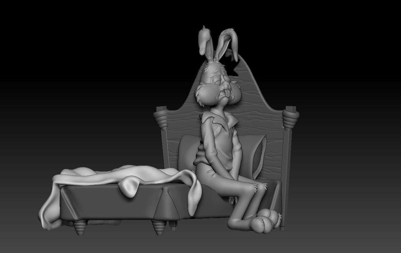 BUGS BUNNY TIRED MEME -PARTS AND COMPLETE- 3D print model_18