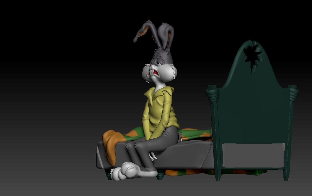 BUGS BUNNY TIRED MEME -PARTS AND COMPLETE- 3D print model_15