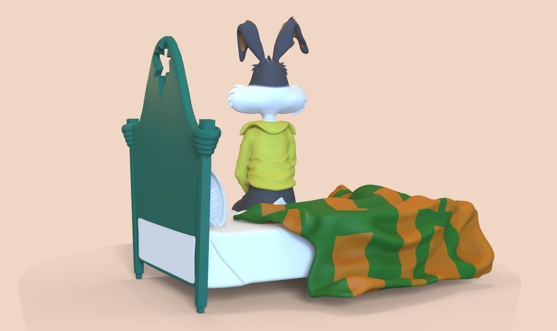 BUGS BUNNY TIRED MEME -PARTS AND COMPLETE- 3D print model_8
