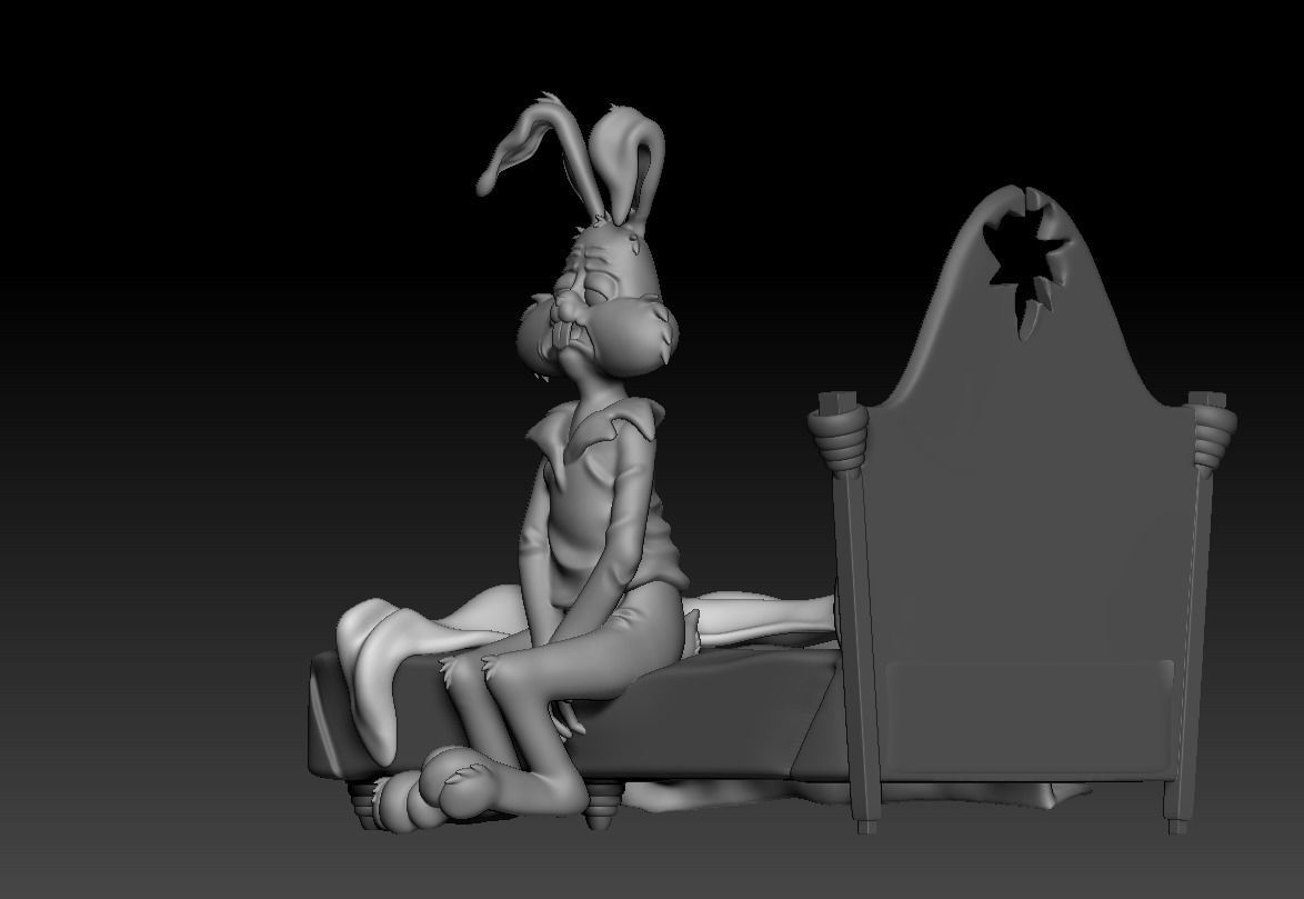 BUGS BUNNY TIRED MEME -PARTS AND COMPLETE- 3D print model_16