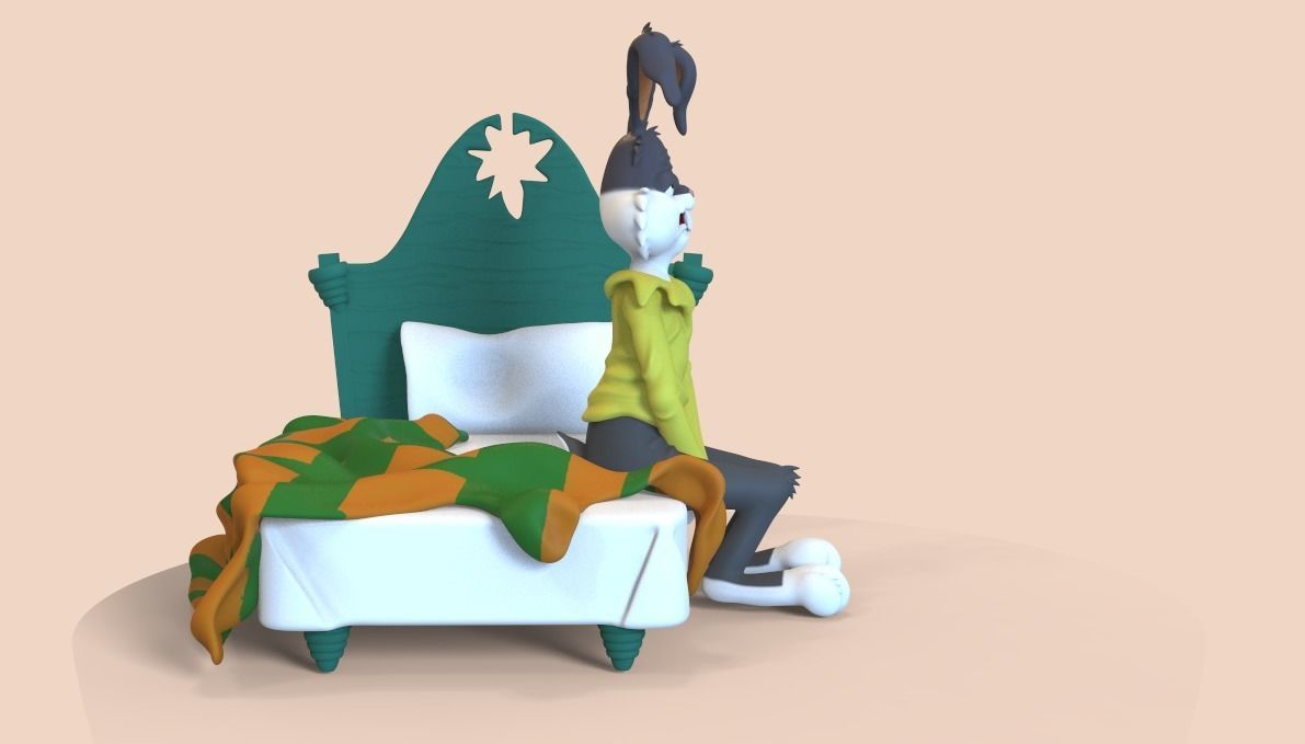 BUGS BUNNY TIRED MEME -PARTS AND COMPLETE- 3D print model_5