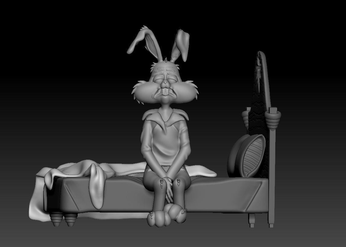 BUGS BUNNY TIRED MEME -PARTS AND COMPLETE- 3D print model_17