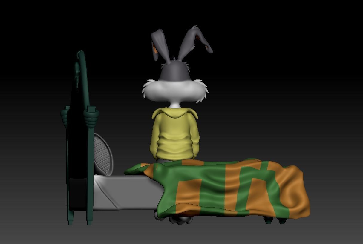 BUGS BUNNY TIRED MEME -PARTS AND COMPLETE- 3D print model_14