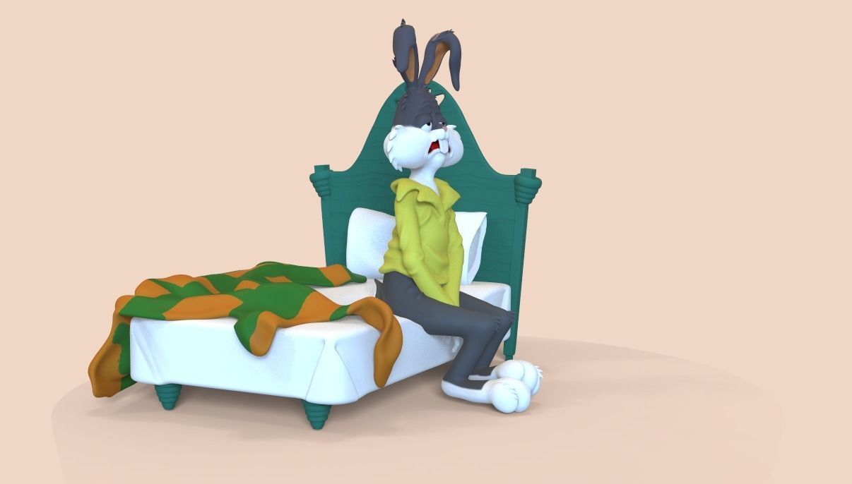 BUGS BUNNY TIRED MEME -PARTS AND COMPLETE- 3D print model_4