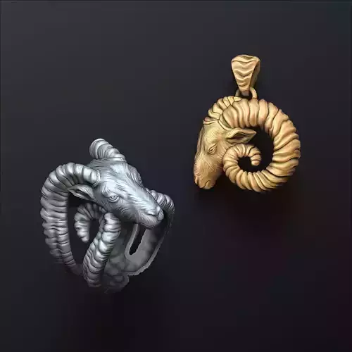 Aries Pendant Ring Collection Set