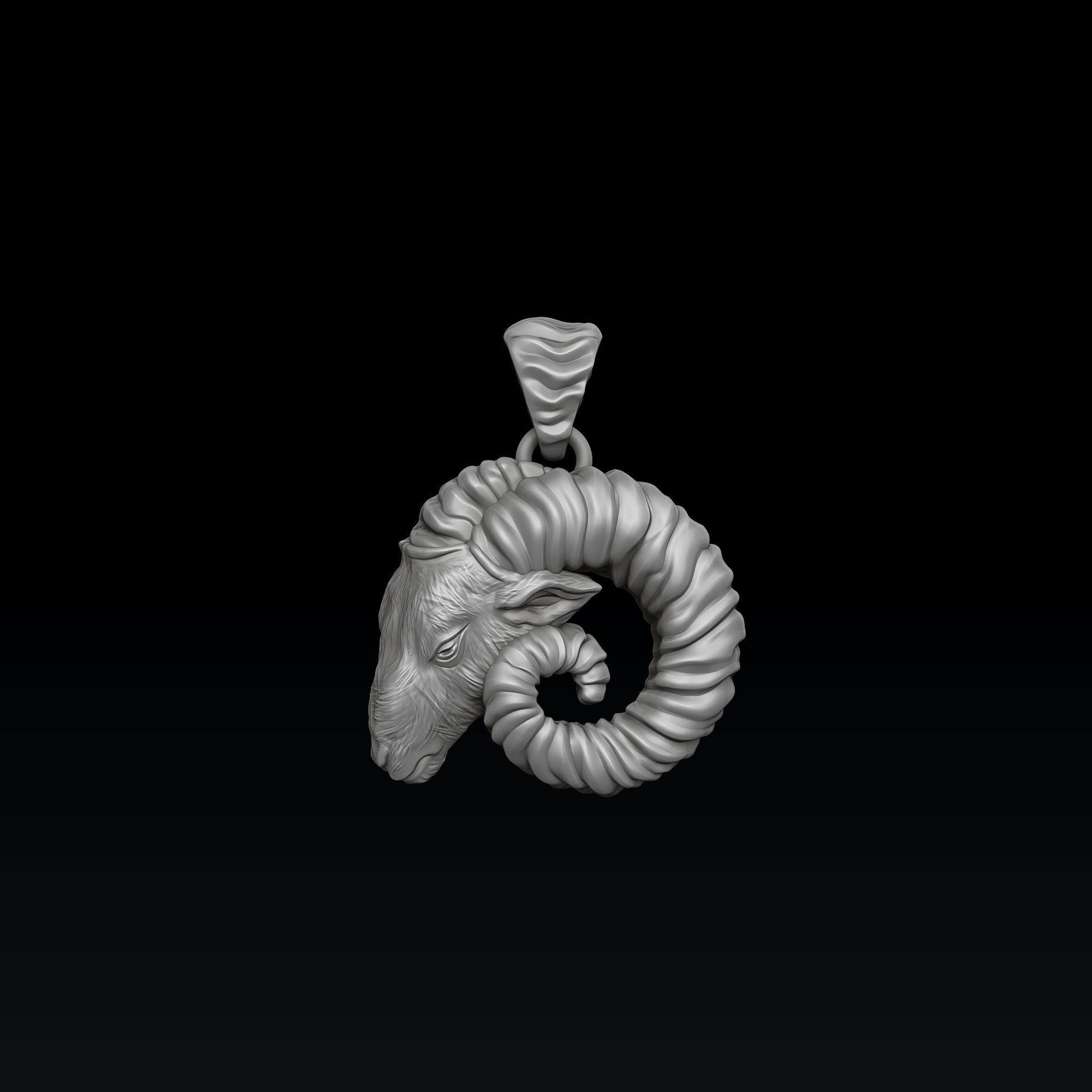 Aries Pendant Ring Collection Set 3D print model_6