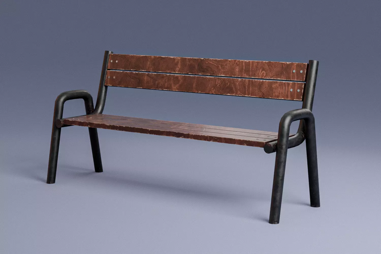 Park bench Free low-poly 3D model