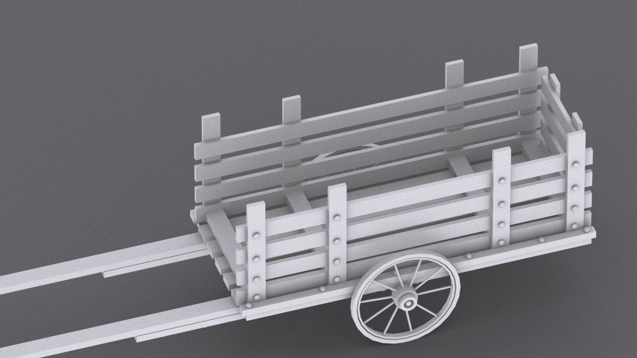 village small house Low-poly 3D model_32