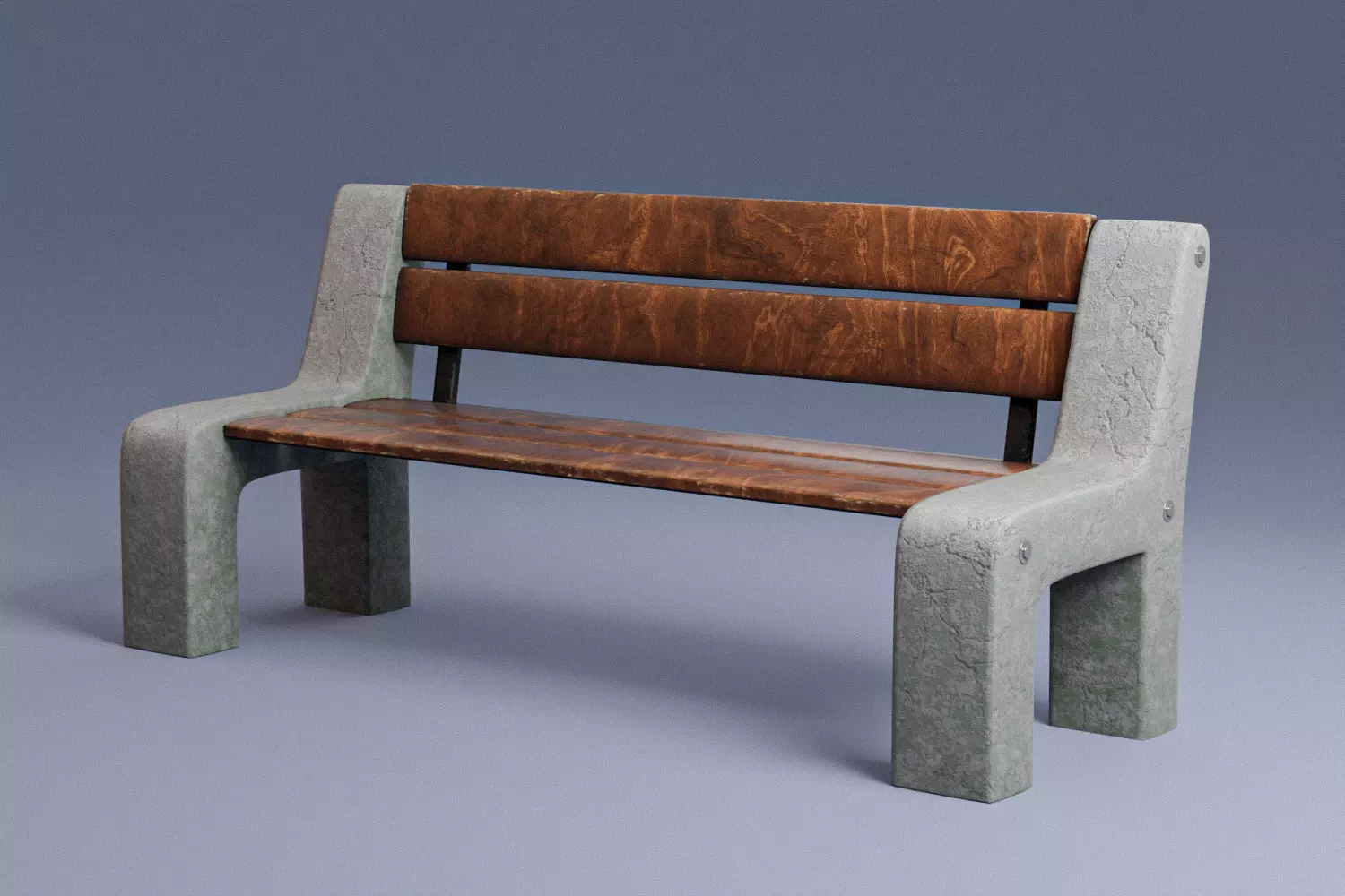 Park bench Free low-poly 3D model