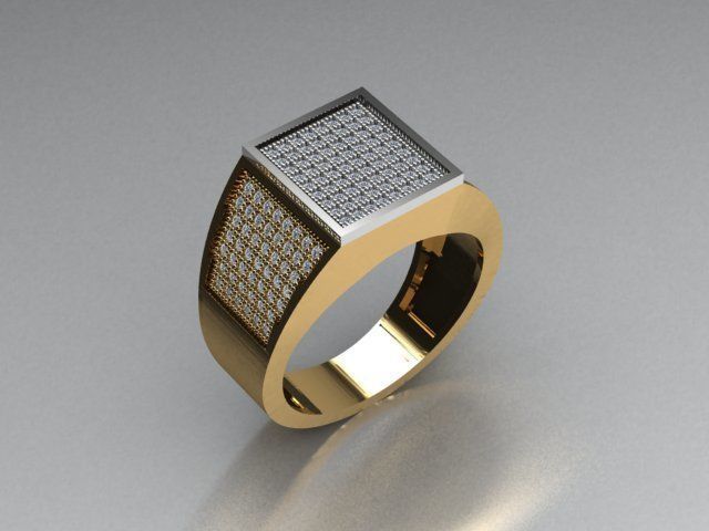 men ring 3D print model_2